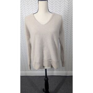 Vince Sweater Women's Medium Ivory Cashmere Quiet Luxury Minimalist Capsule